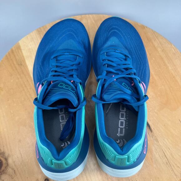 Topo Athletic Ultrafly 5 Womens Size 10 Running Shoes Blue/Aqua/Pink Sneakers - Picture 5 of 9